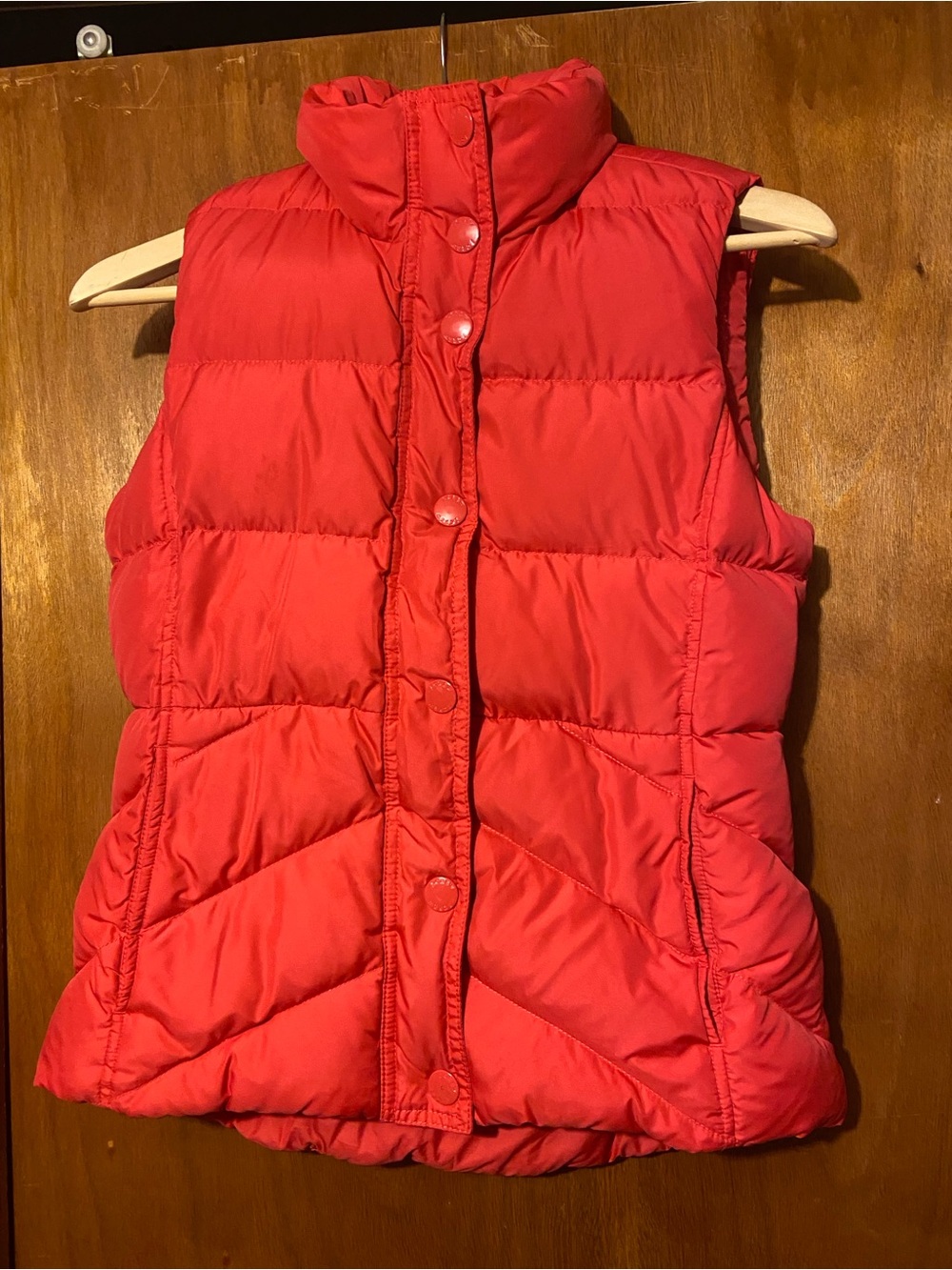 J. Crew Red Quilted Sherpa-Lined Vest